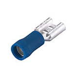 VINYL-INSULATED DOUBLE CRIMP TERMINAL AND DISCONNECTOR